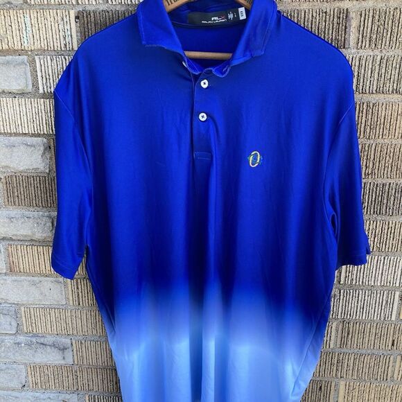 Lauren Ralph Lauren Other - RLX Ralph Lauren Men's Large Blue Ombre Polo Oakmont Country Club Golf Stretch‎
